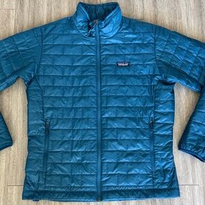 LikeNEW! Patagonia Nano Puff Jacket Mens Large Blue Puffer Coat STY84212 SP24